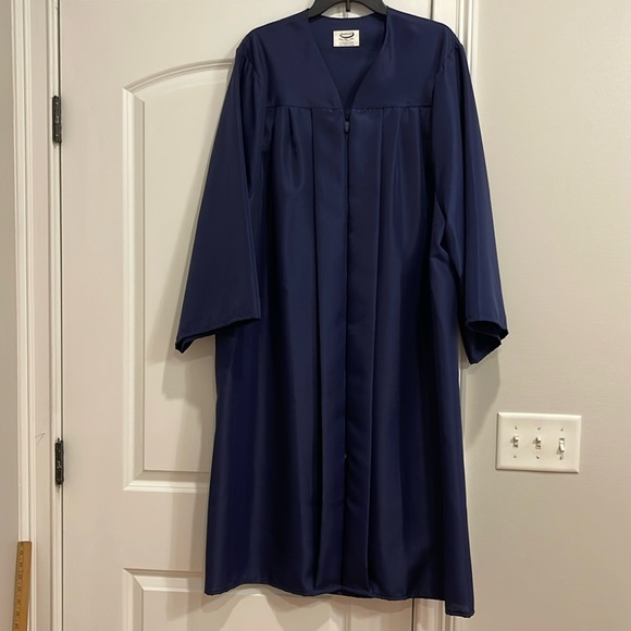 jostens Other Jostens Graduation Cap Gown Sz 5456 Zip Up Navy Blue